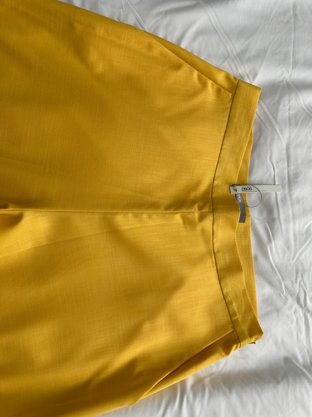 ASOS Mustard Yellow Wide Leg Dress Pants | High Waist | Size 12 | NWT - Picture 6 of 8